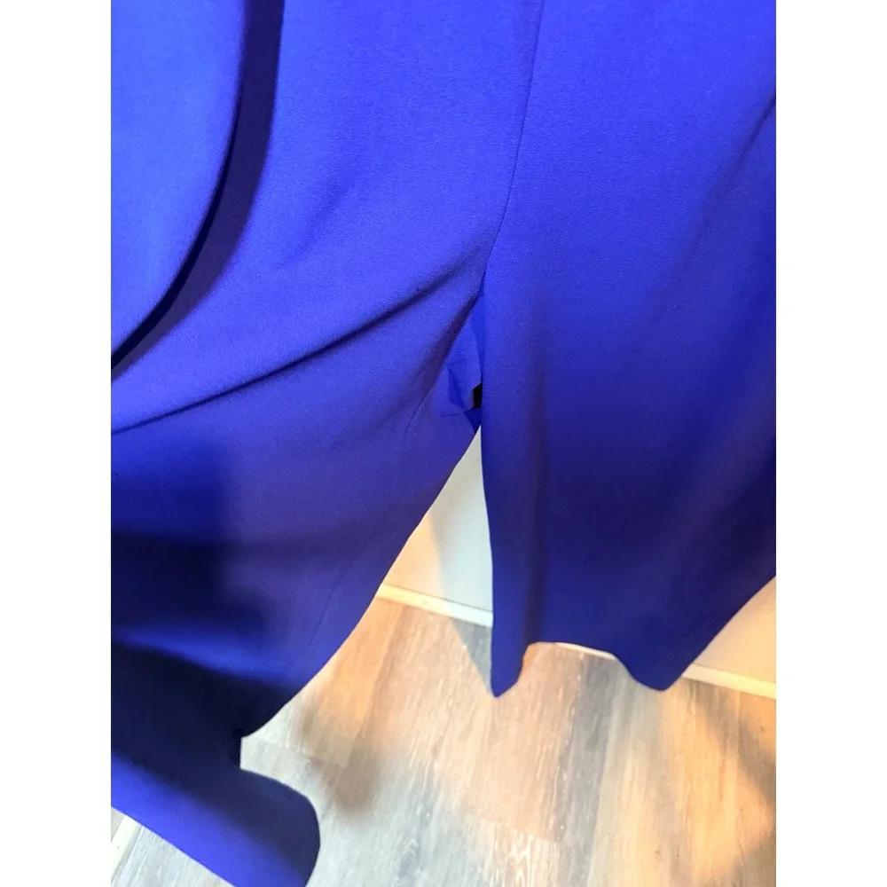 Calvin Klein Womens Royal Blue Wide Leg Draped Crossover Jumpsuit Plus Size 20W - Picture 4 of 10